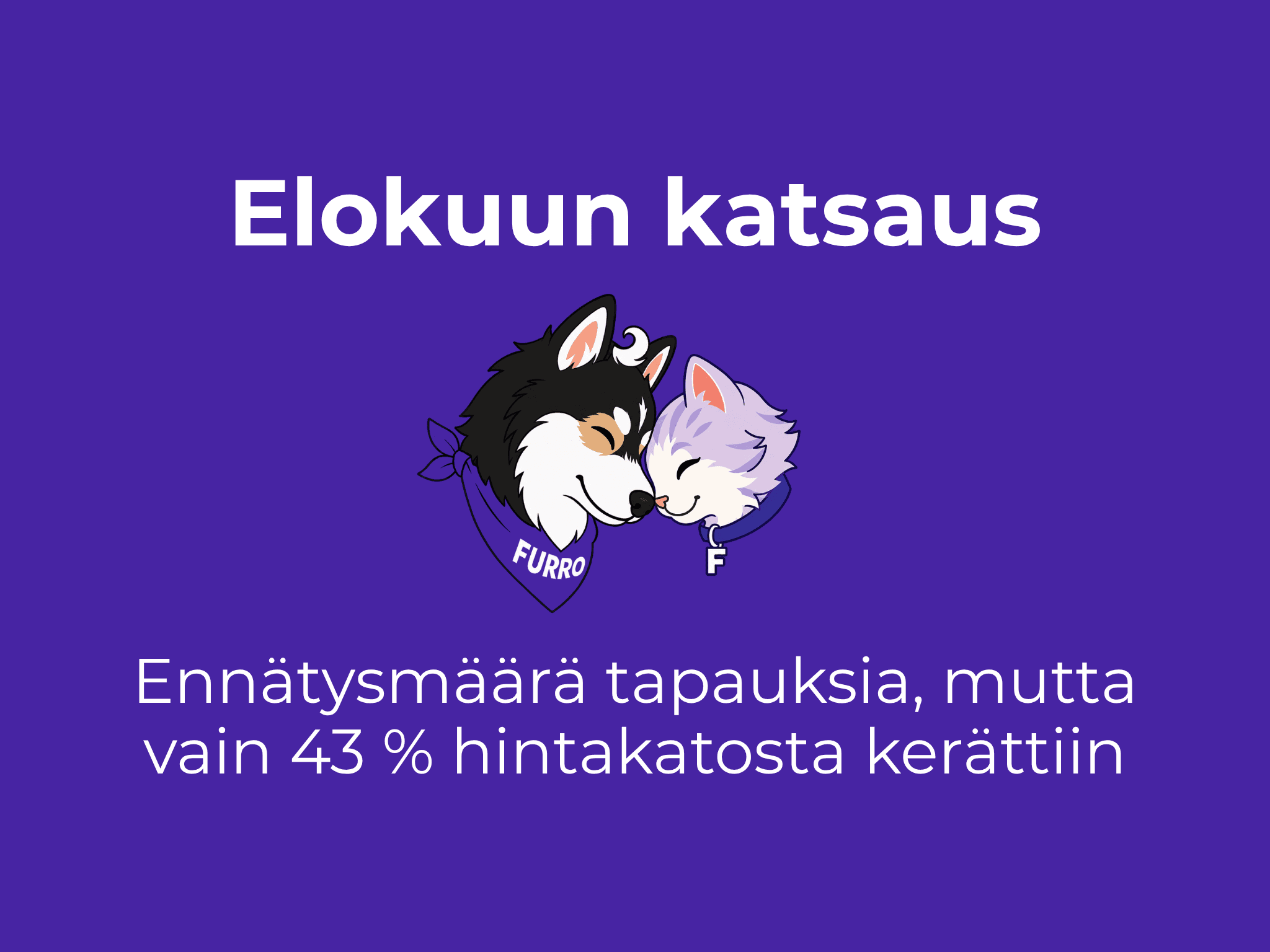 Elokuu Furrossa: 43 % hintakatosta ja yli 200 tapausta